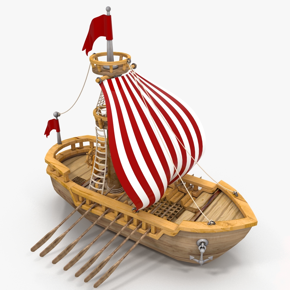 3d max cartoon ship