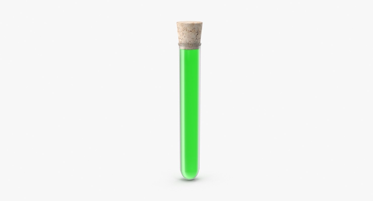 3d large test tube green