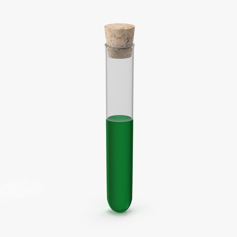 3d large test tube half
