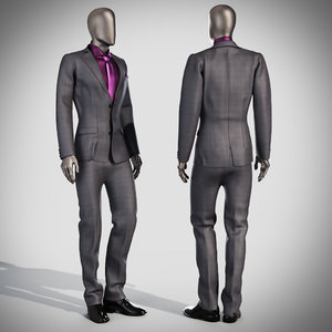 mannequin suit 3d max
