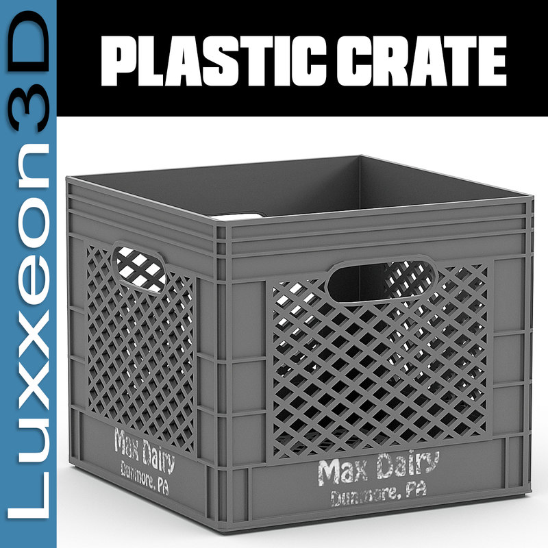 Plastic Milk Crate 3d Max