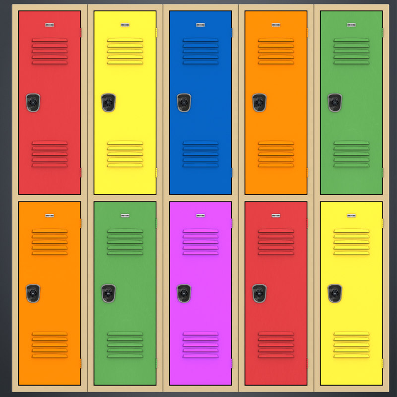 3d school lockers