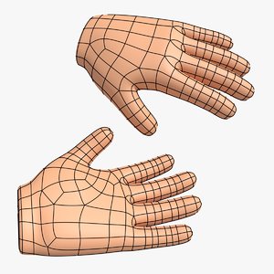 3d model cartoon hand