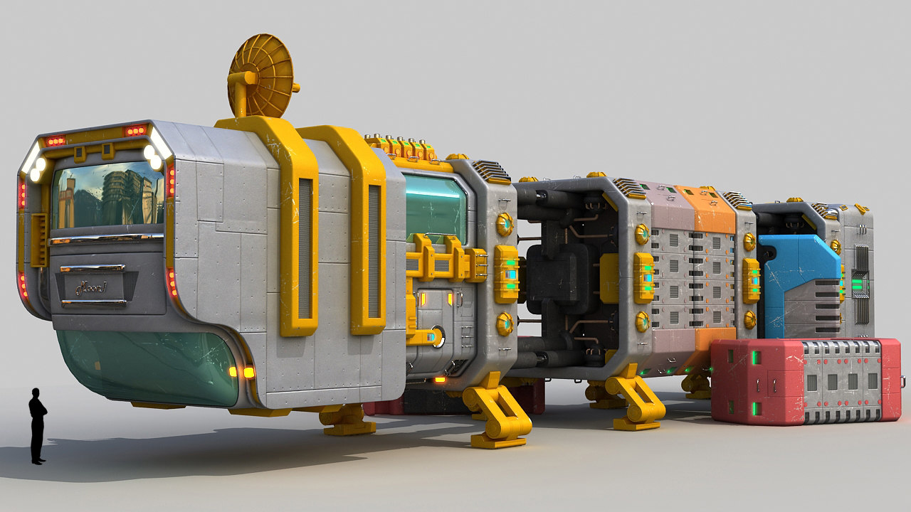 Sci Fi Cargo Ship Concept