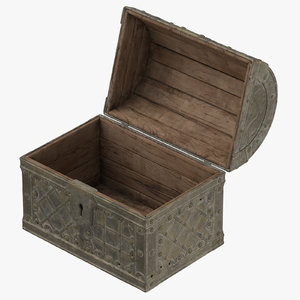 3d medieval chest model