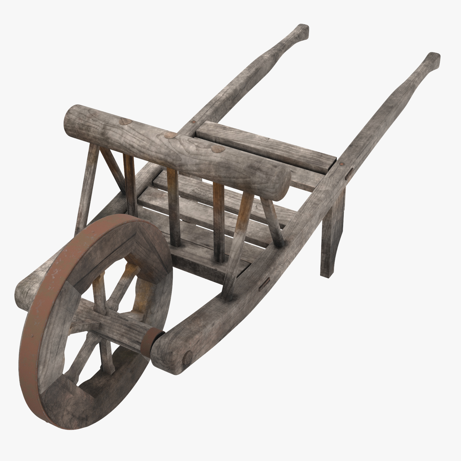 3d medieval wheelbarrow