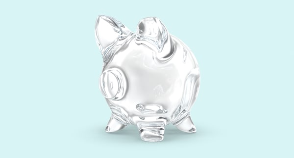 clear piggy bank