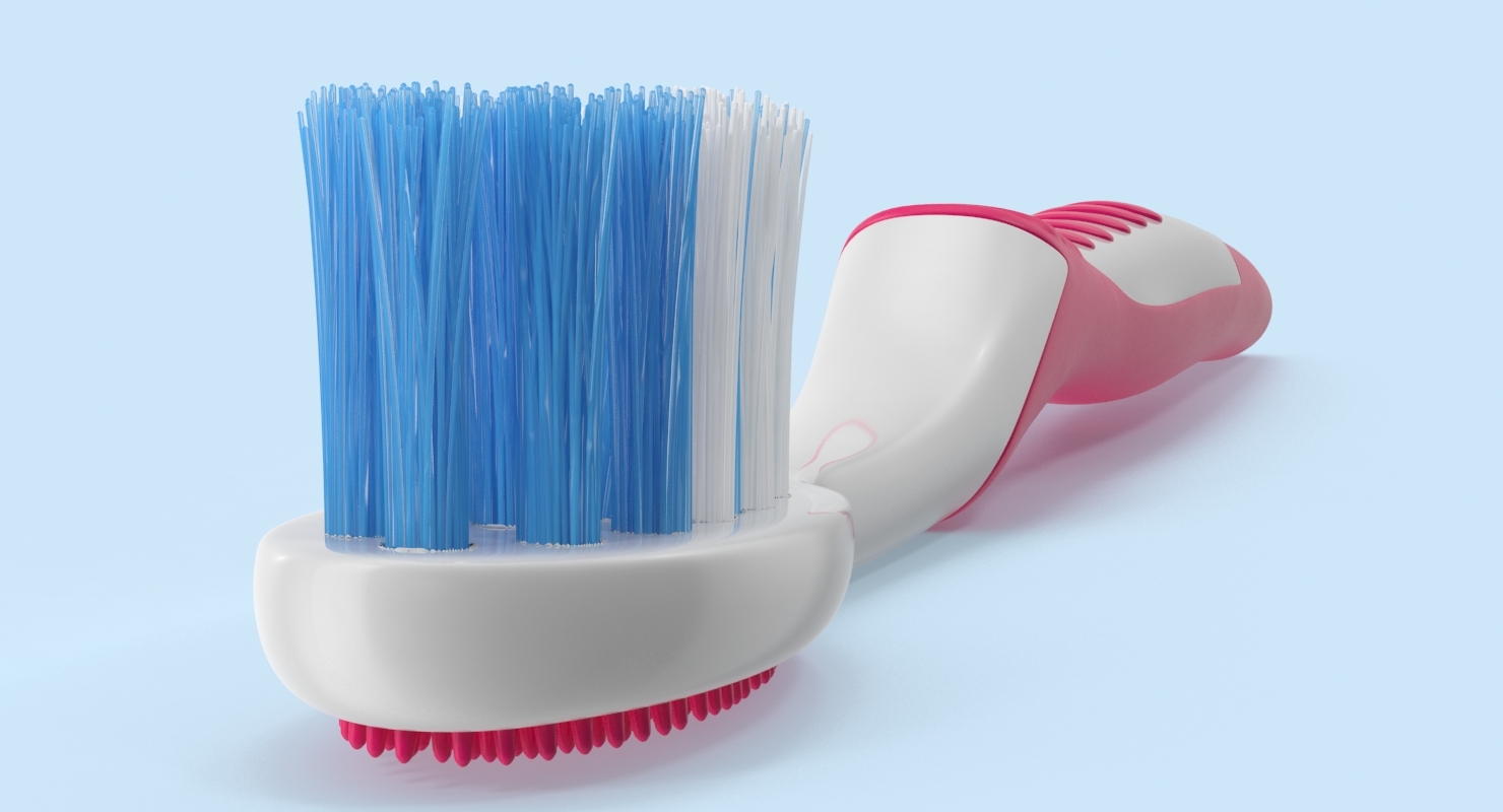 toothbrush 02 pink 3d ma
