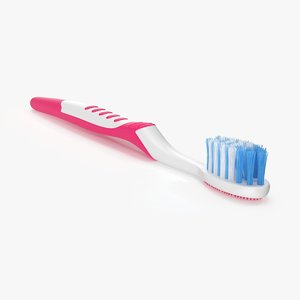 toothbrush 02 pink 3d ma