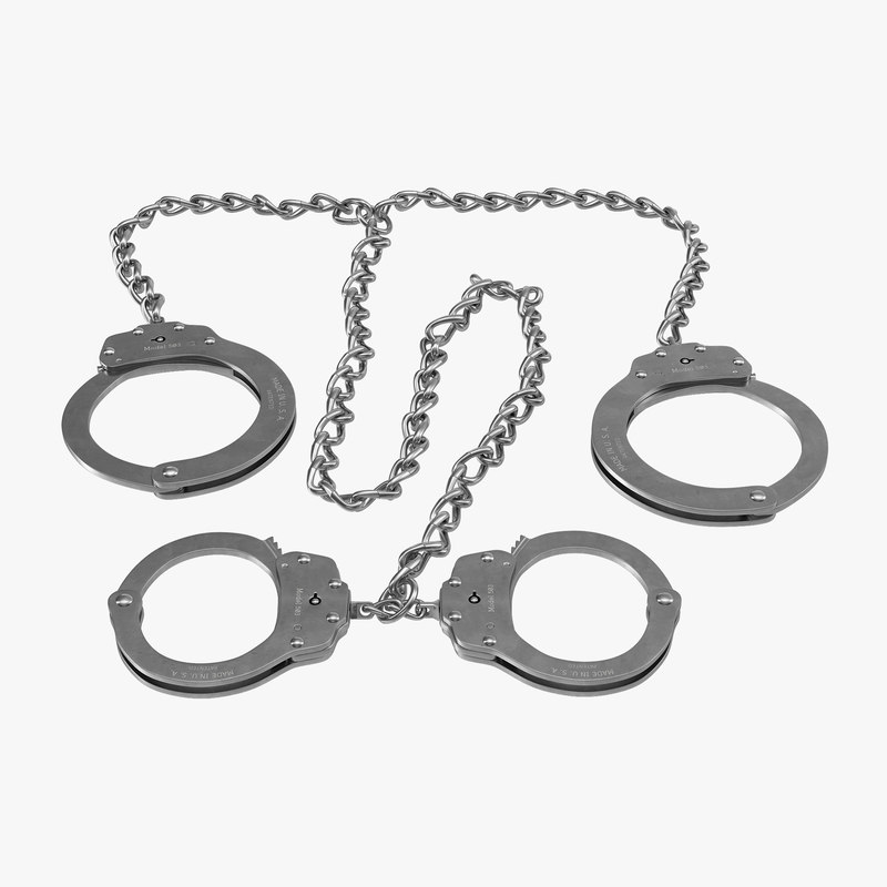 3d leg iron handcuffs