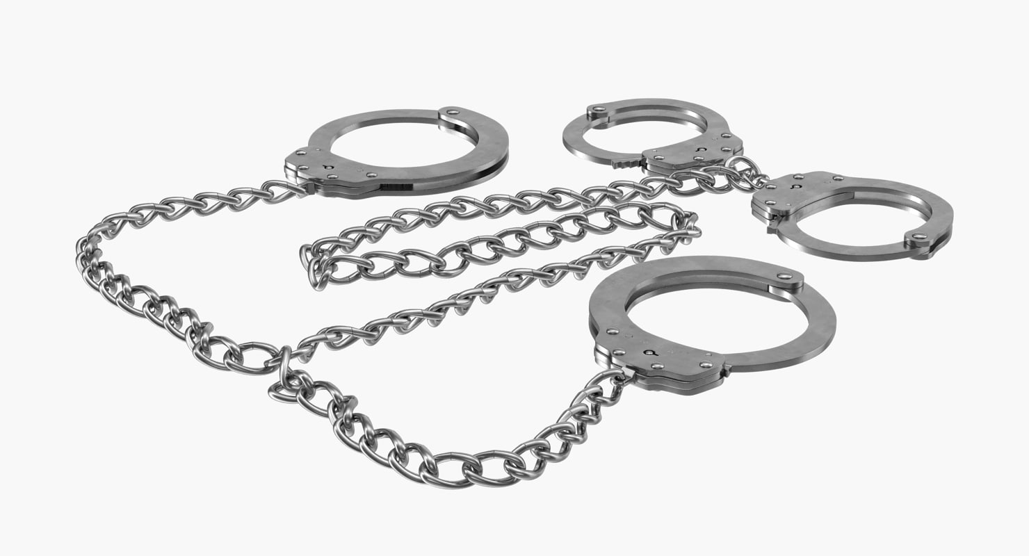 3d leg iron handcuffs