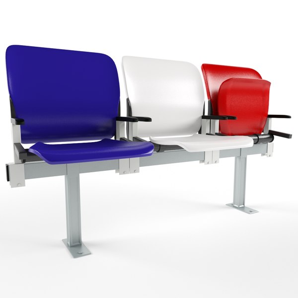 Stadium Seat Plastic Chair 3d Model
