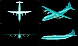 china y-9 transport aircraft 3ds