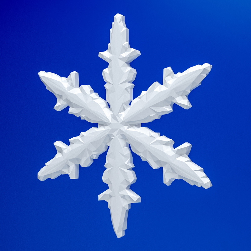 3d model of snowflake snow flake