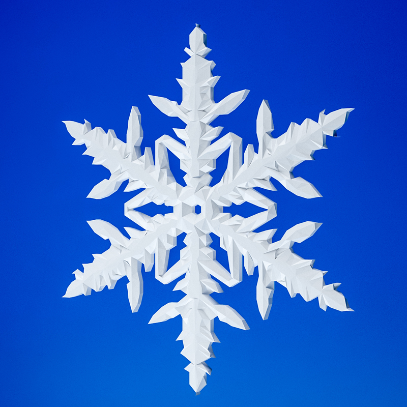 3d model of snowflake snow flake