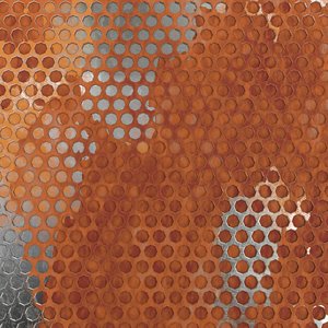 3d weathered honeycomb metal plate model