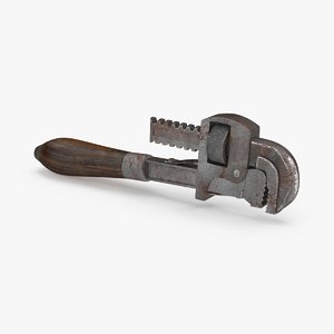 vintage adjustable wrench 3d max