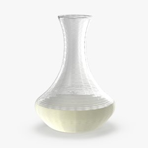 3d model wine decanter white