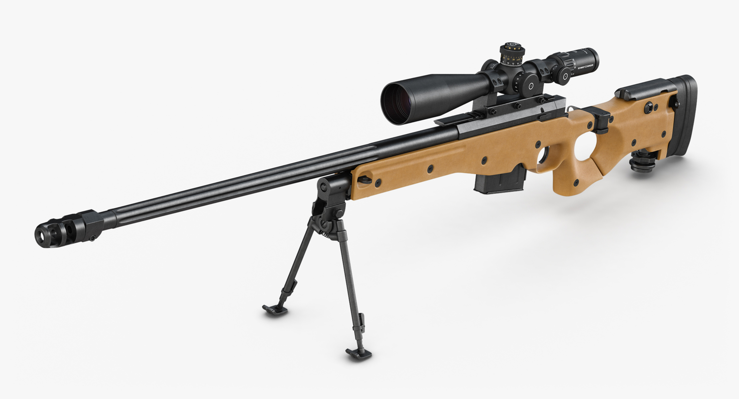 sniper rifle l115a3 3d model