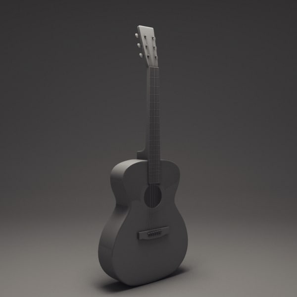 acoustic guitar obj