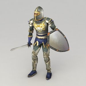 3d medieval warrior 3 model