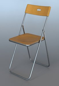 3d foldable chair plastic model