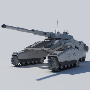 futuristic concept tank 3d model