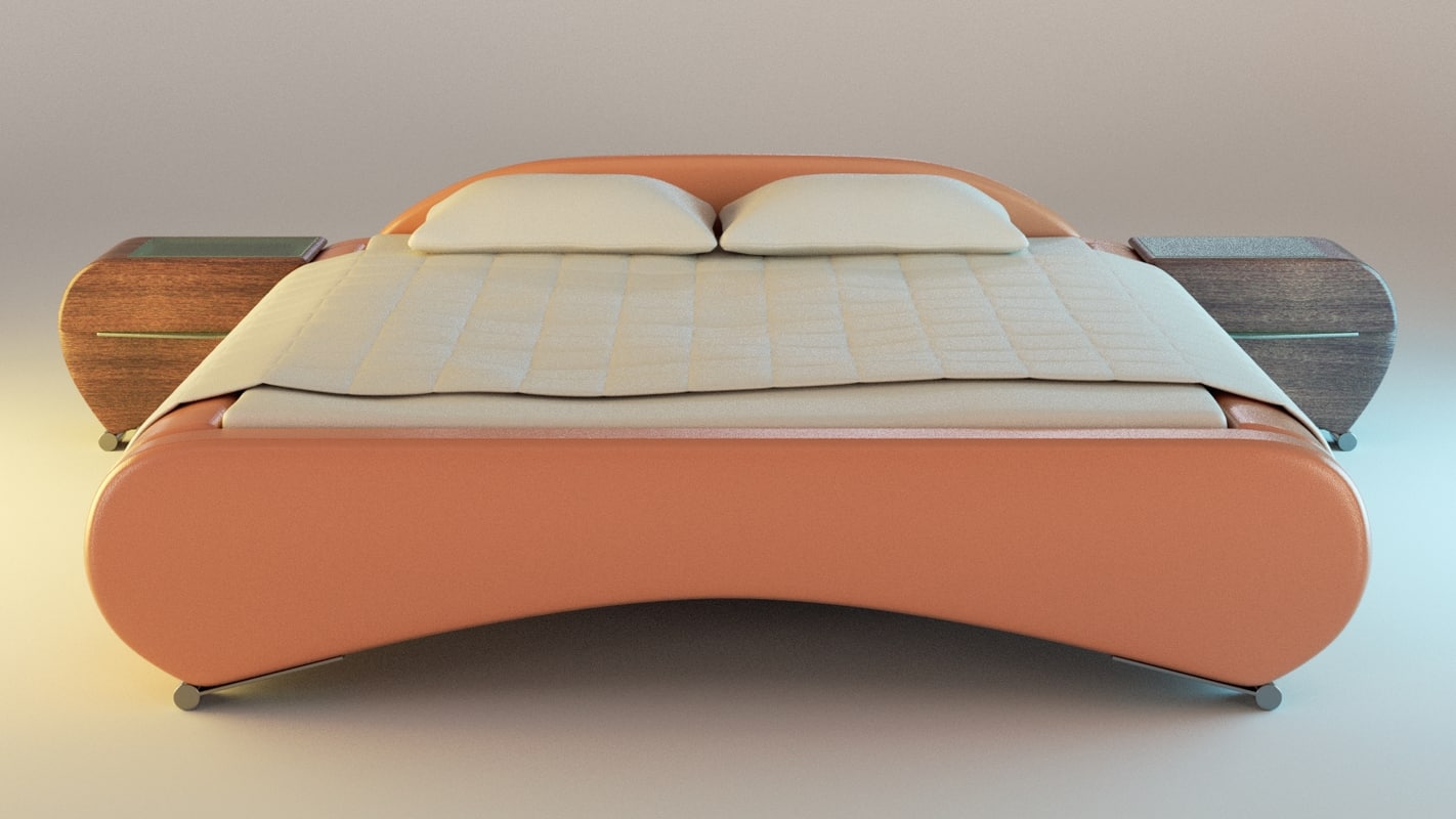 3d blender bed 2 model