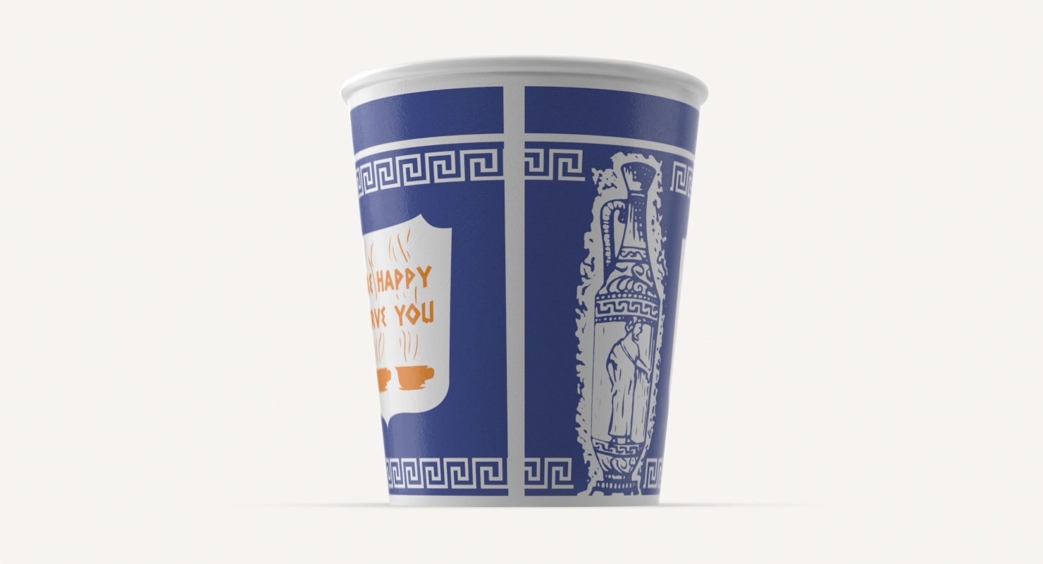 greek coffee cup 3d max