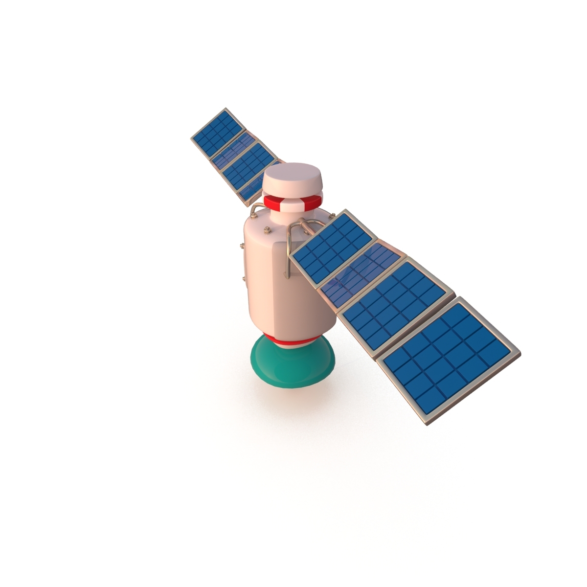 3d cartoon satellite model