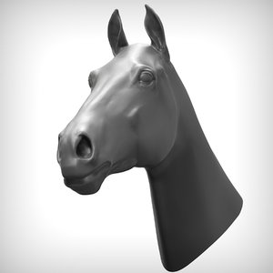 3d model horse head