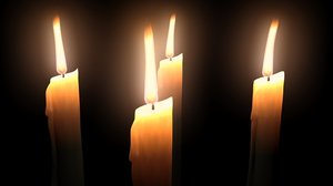 3d flame candle model