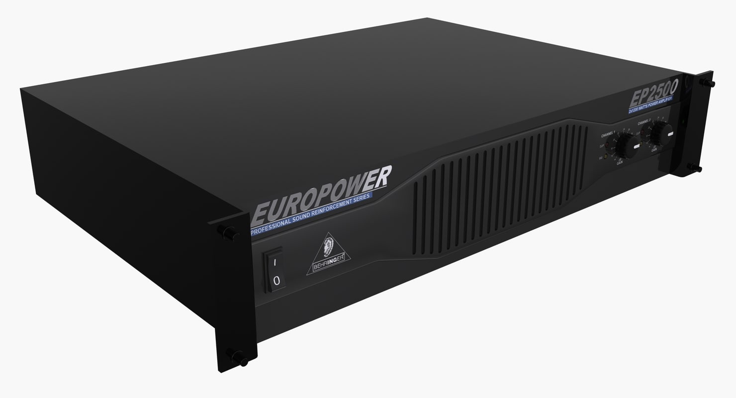 3d model of rack amplifier