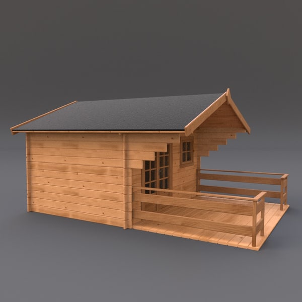 Shead Model 3d model wooden shed 02