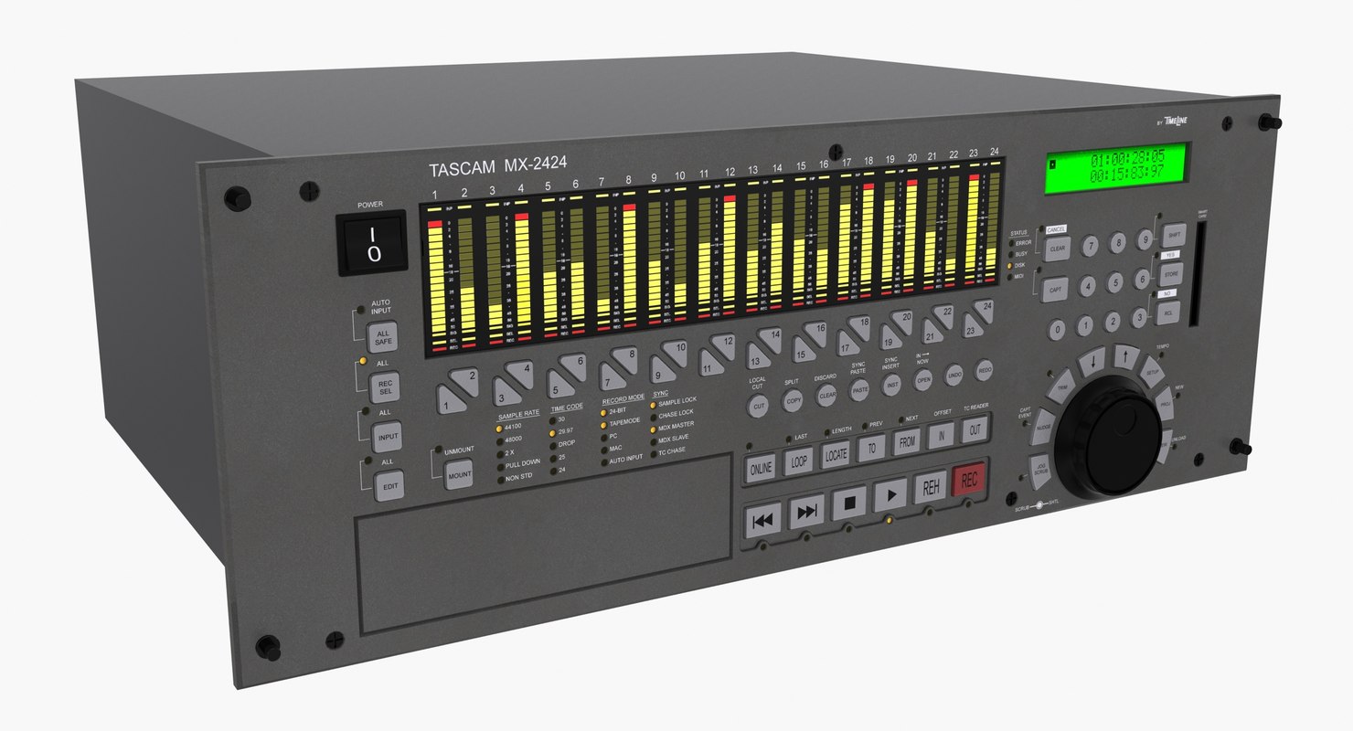 multitrack recorder rack 3d max