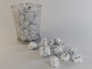 crumpled paper 3d max
