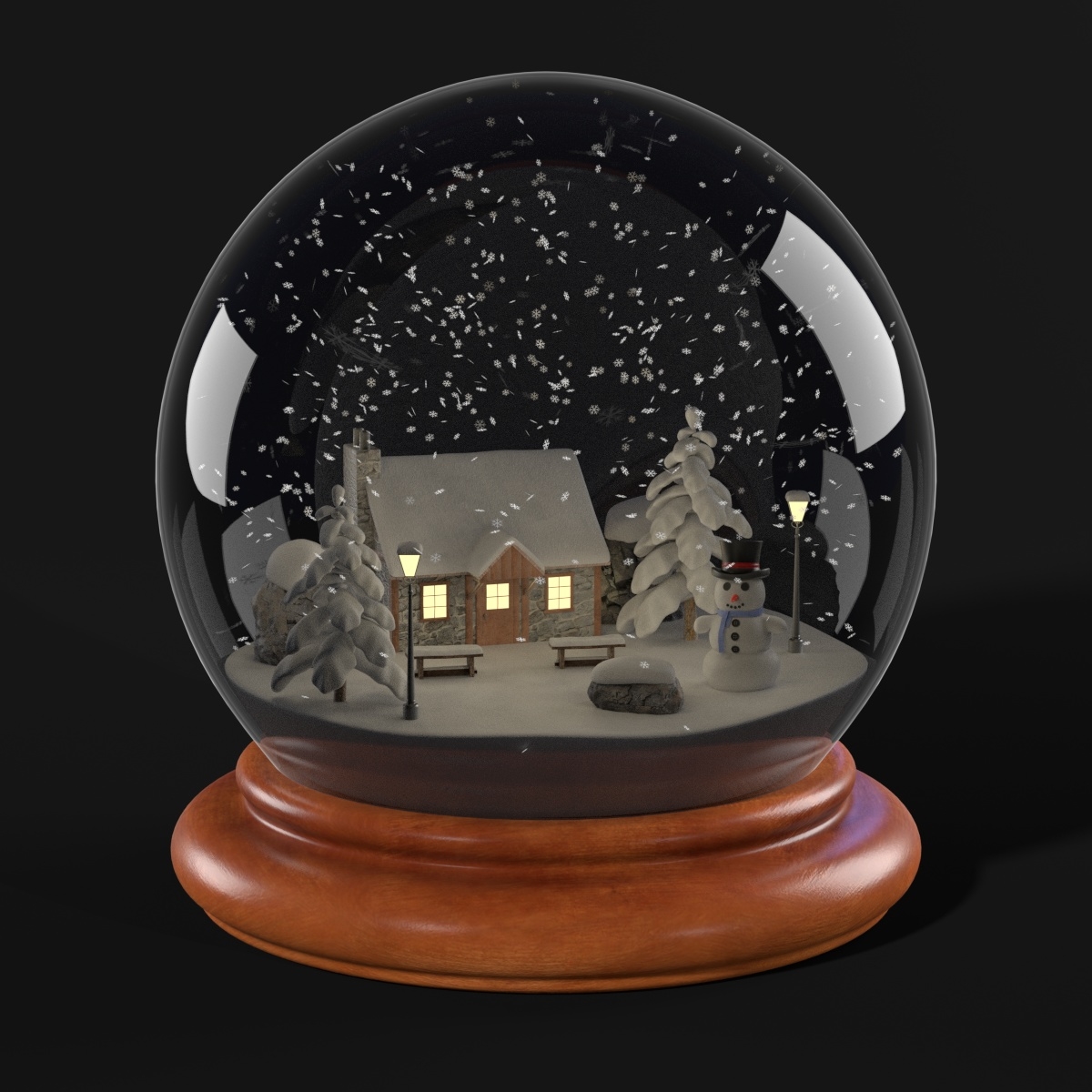 3d Snow Globe