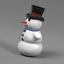 3d snowman snow man