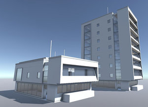 3d 3ds set residential buildings