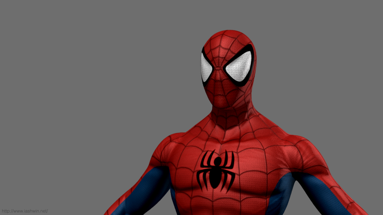 3d model of spiderman rig character