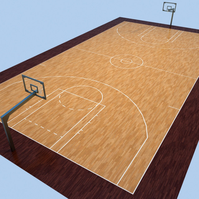 basketball courts 3d model