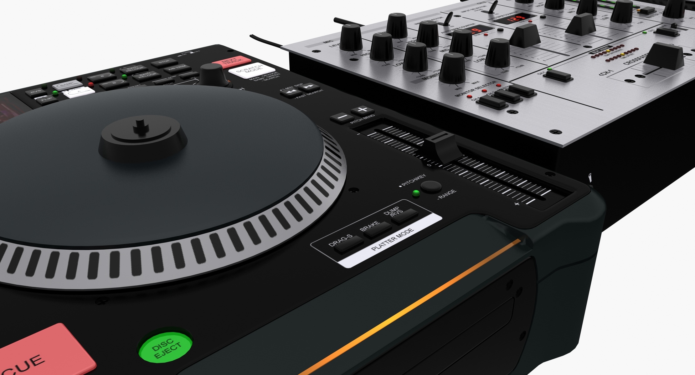 dj cd turntable mixer 3d max