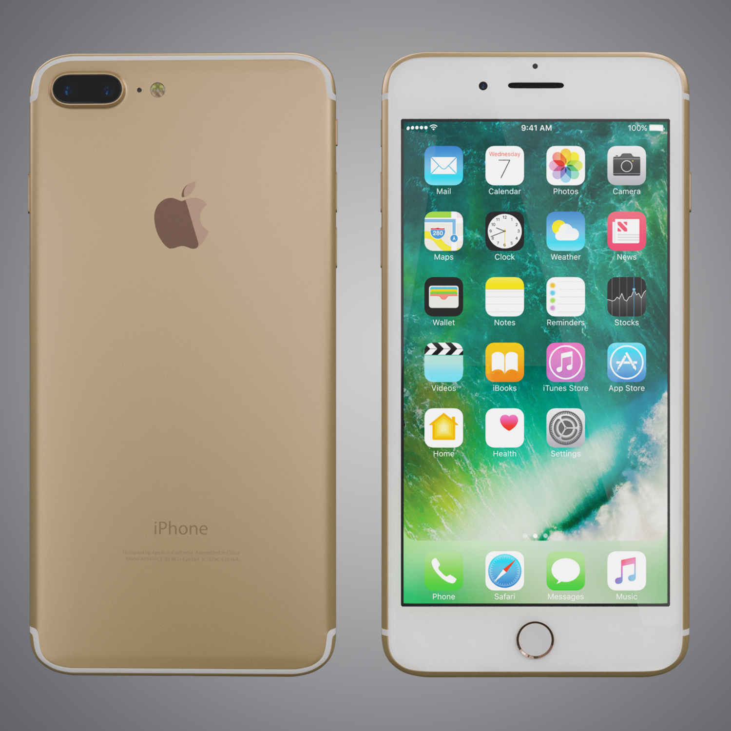 Apple Iphone 7 Gold 3d Model