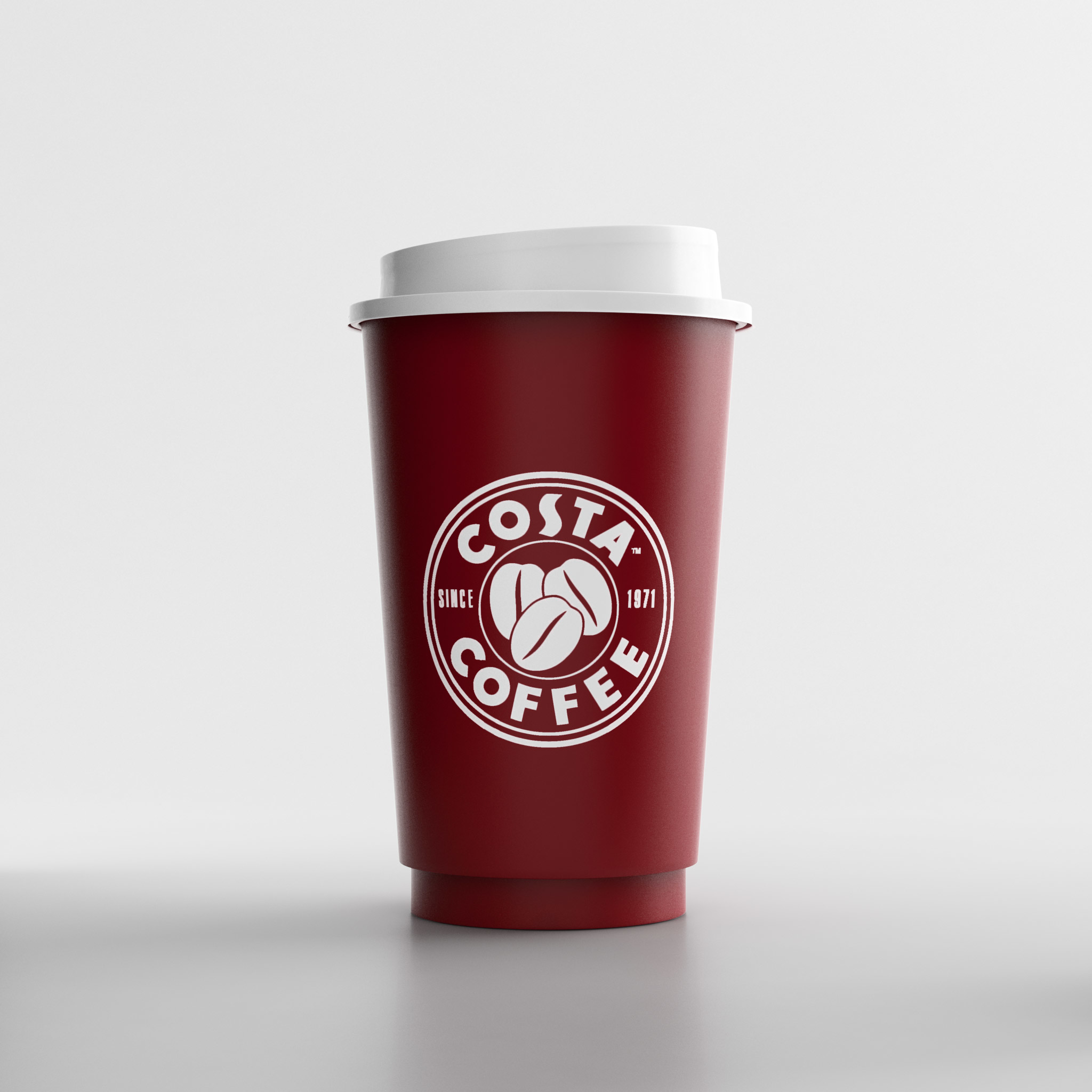 3d Costa Coffee Paper Cup