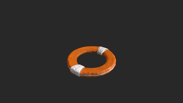 life ring 3d obj