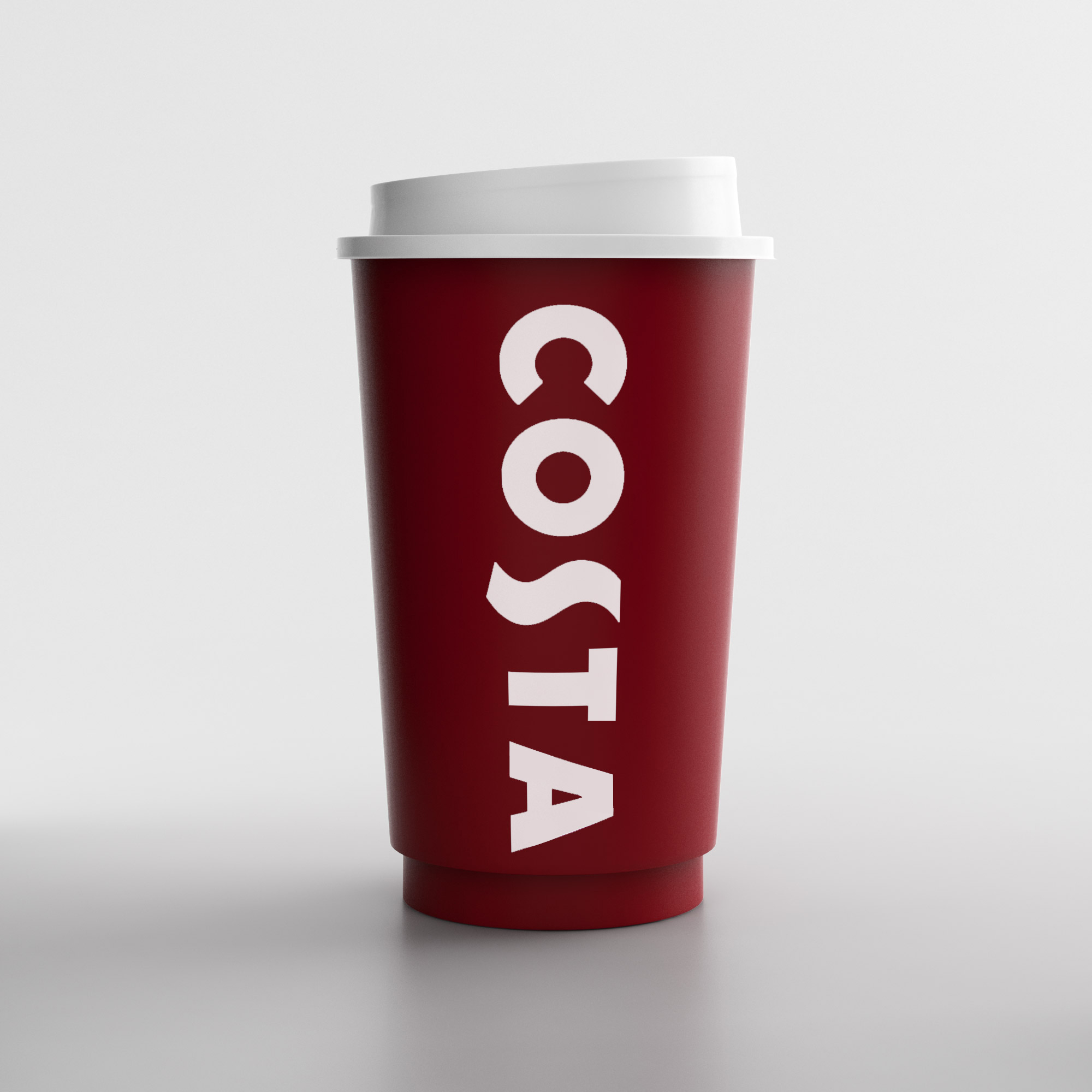 3d Costa Coffee Paper Cup
