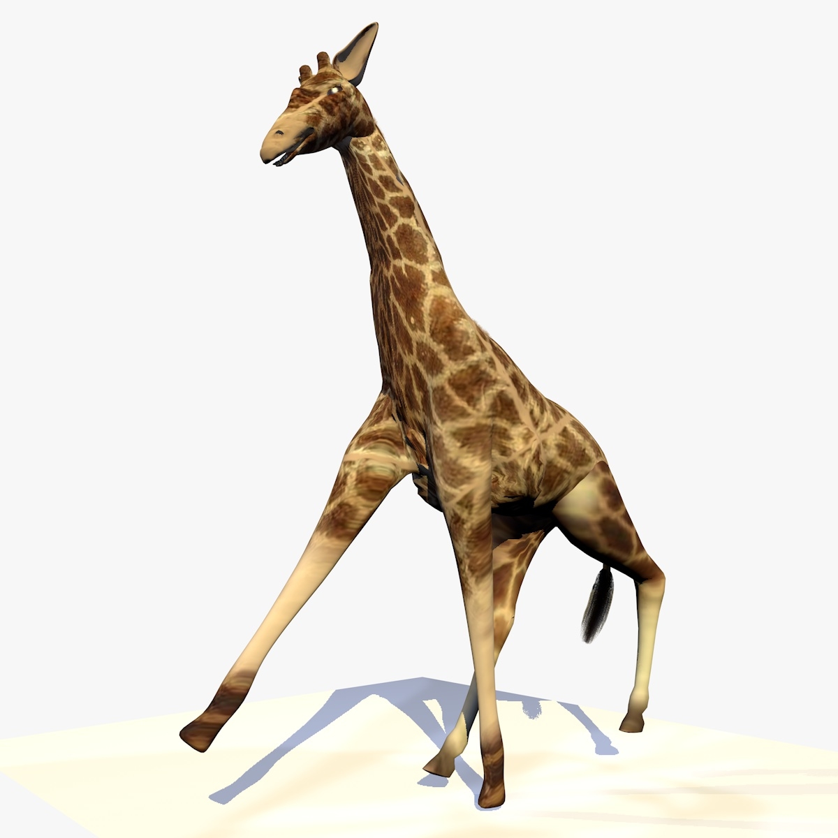 3d model giraffe running animation