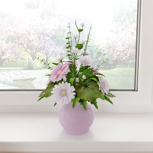3d flowers vase