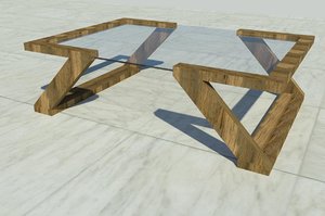 3d vintage coffee table
