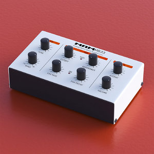 3d model closeup mam mb33 synthesizer